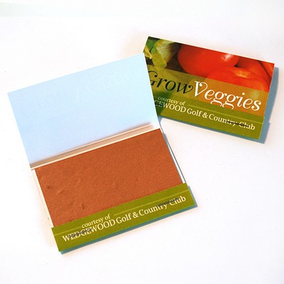 Large Veggie Seed Paper Matchbook, Single-Sided