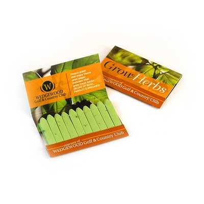 Large Herb Seed Paper Matchbook, Double-Sided